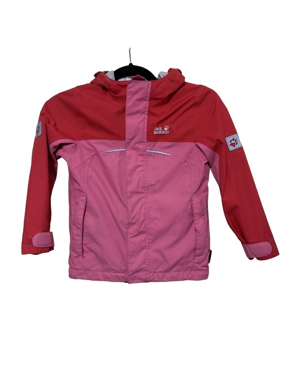 Jack Wolfskin Tucan 3-In-1 Jacket Youth 6T Red Pink Full Zip Waterproof